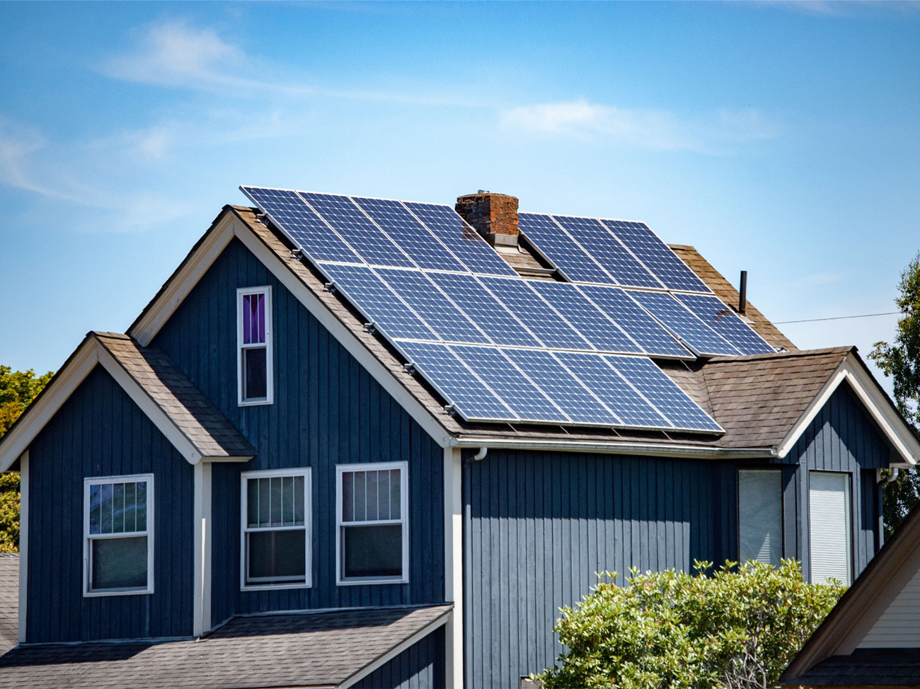 solar panel on the roof